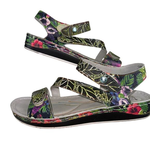 LArtiste Spring Step Carena Strapy Floral Wedge Sandals Women's Size 42 US 10 - Picture 3 of 6